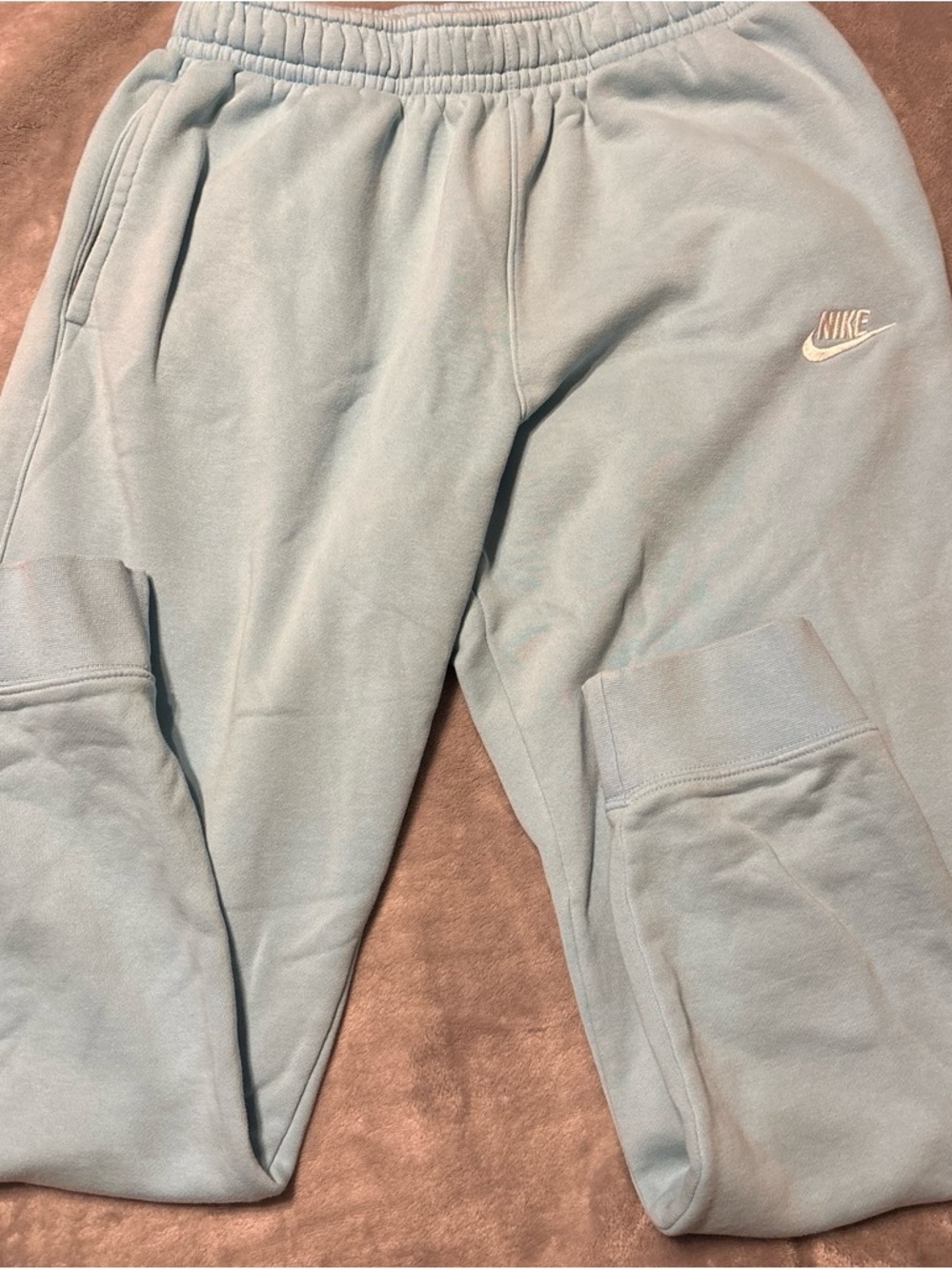 Nike Unisex Light Blue Fleece Jogger Pants